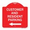 Signmission Reserved Parking Customer & Visitor Parking W/ Left Arrow Heavy-Gauge Alum, 18" x 18", RW-1818-23053 A-DES-RW-1818-23053 - alternate 1